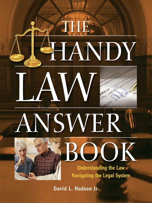 Title details for The Handy Law Answer Book by David L Hudson - Available